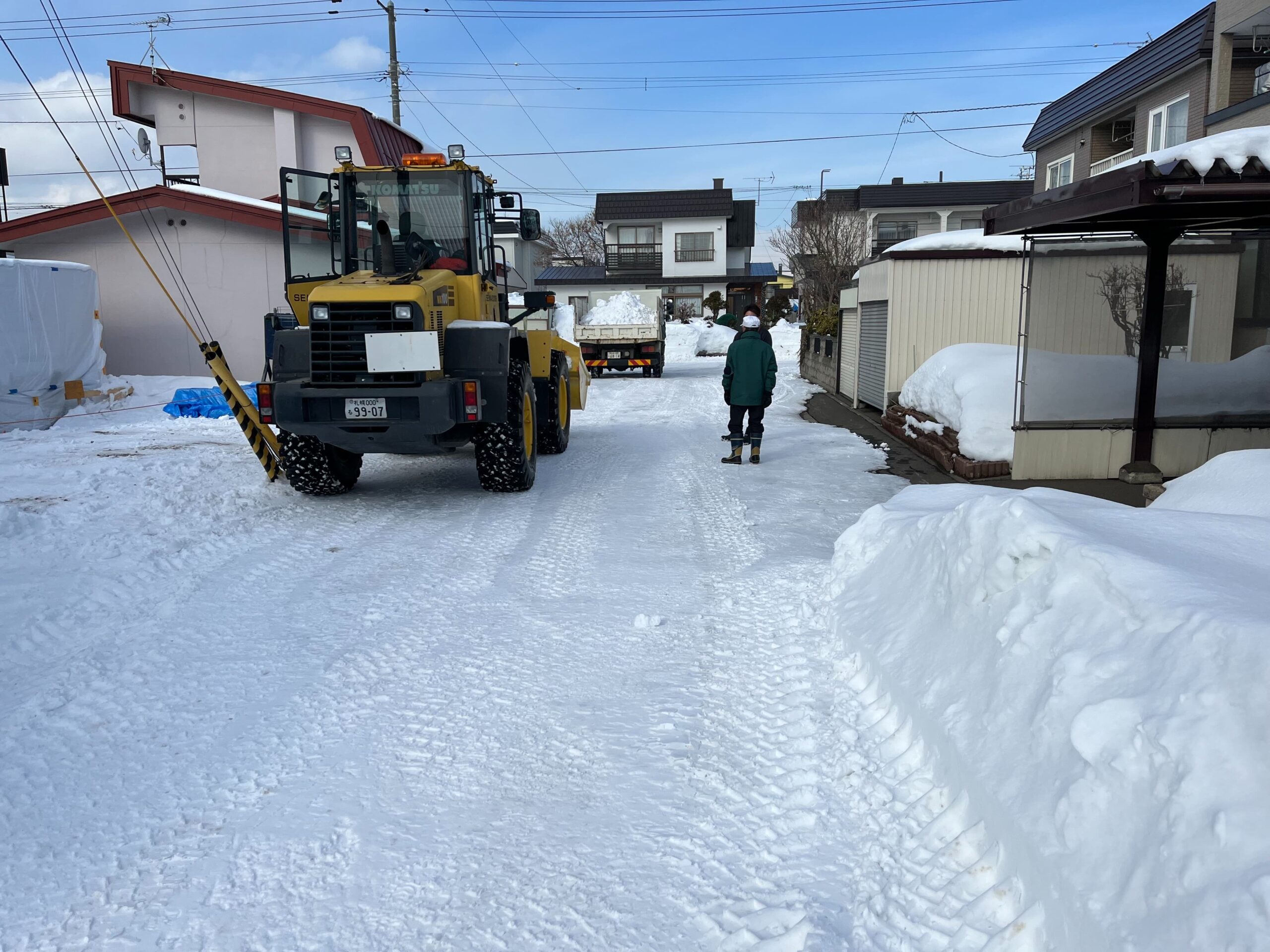 除雪作業中の写真