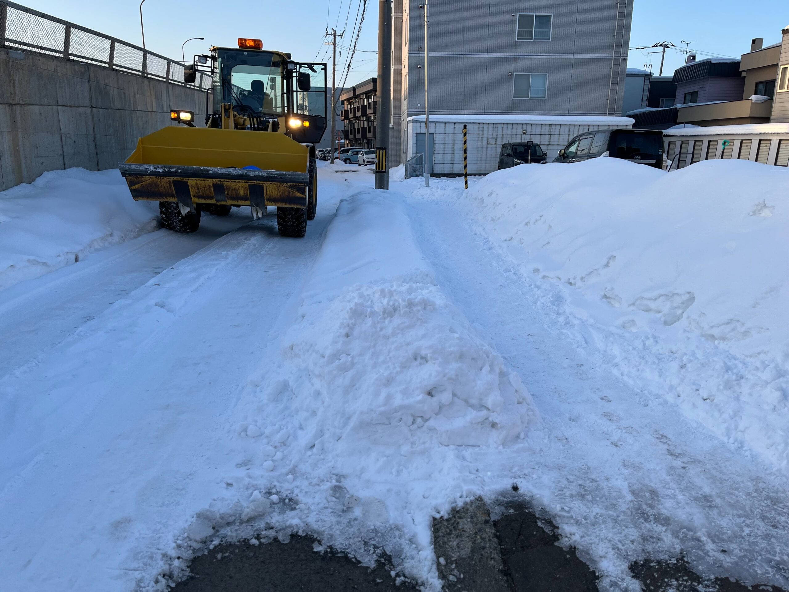 除雪作業中の写真